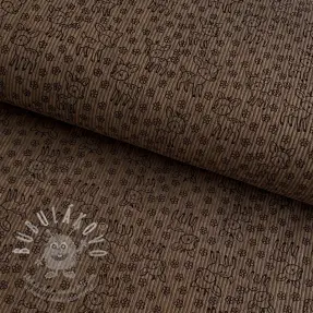 Kordbársony STRETCH Little deer taupe