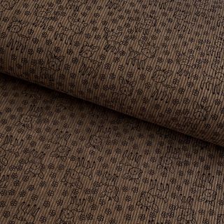 Kordbársony STRETCH Little deer taupe