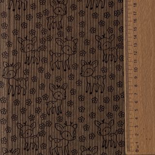 Kordbársony STRETCH Little deer taupe