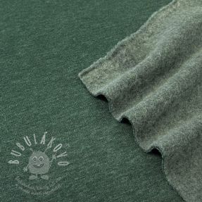 Szabadidő anyag fésült JOGGING dark green melange