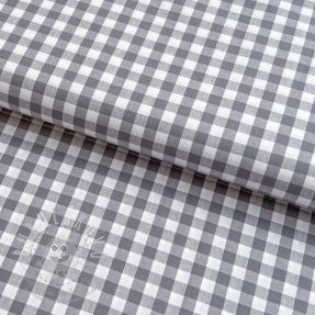 Pamutvászon Check grey