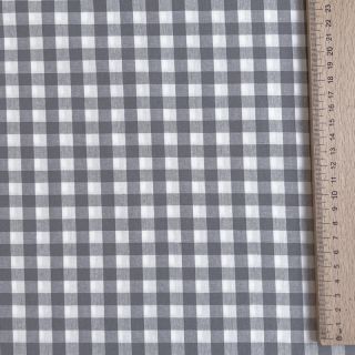 Pamutvászon Check grey