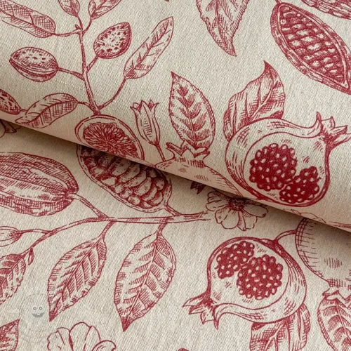 Dekorációs anyag RUSTIC VINTAGE PRINT Granata groseille