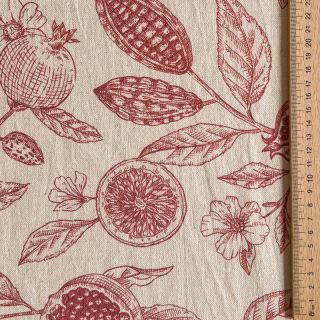 Dekorációs anyag RUSTIC VINTAGE PRINT Granata groseille