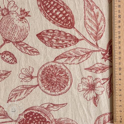 Dekorációs anyag RUSTIC VINTAGE PRINT Granata groseille