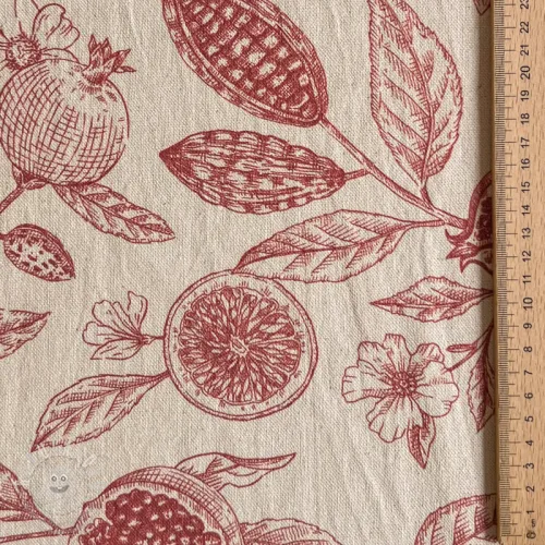 Dekorációs anyag RUSTIC VINTAGE PRINT Granata groseille