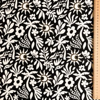 Dekorációs anyag jacquard Sunlight noir