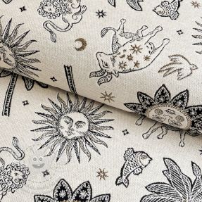 Dekorációs anyag jacquard Pygmalion ecru noir