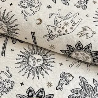 Dekorációs anyag jacquard Pygmalion ecru noir