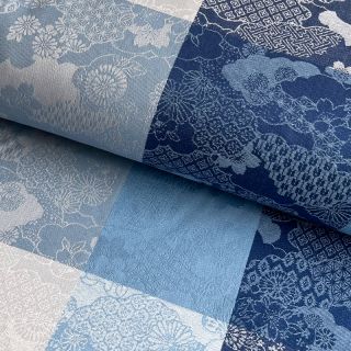 Dekorációs anyag FRENCH TABLE CLOTH JACQUARD Niwa allover indigo
