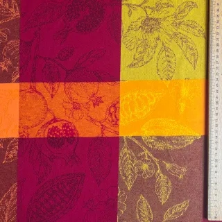 Dekorációs anyag FRENCH TABLE CLOTH JACQUARD Cabosse allover harissa