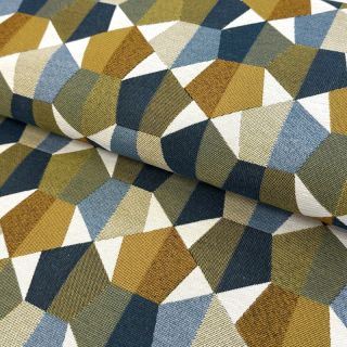 Dekorációs anyag jacquard Mustang blue