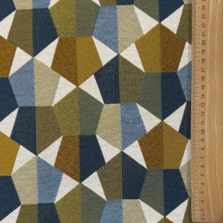 Dekorációs anyag jacquard Mustang blue