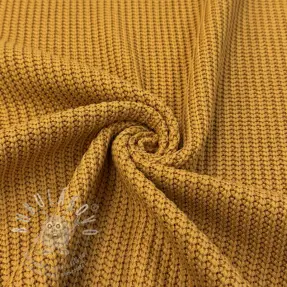 Pulóver anyag BIG KNIT mustard