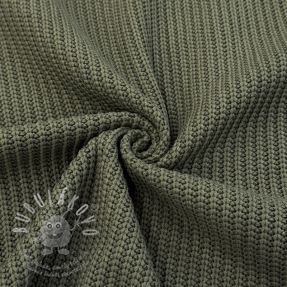 Pulóver anyag BIG KNIT camo green