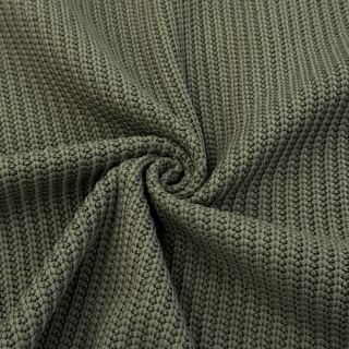 Pulóver anyag BIG KNIT camo green