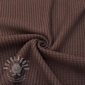 Pulóver anyag BIG KNIT dark brown