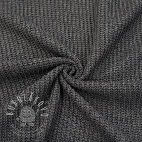Pulóver anyag BIG KNIT dark grey