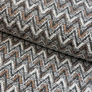 Kötött kelme jacquard Comfilia Zigzag wavy brown