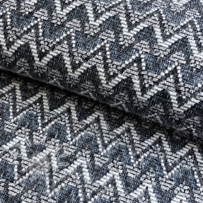 Kötött kelme jacquard Comfilia Zigzag wavy blue