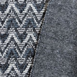 Kötött kelme jacquard Comfilia Zigzag wavy blue