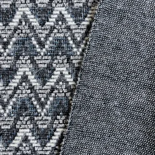 Kötött kelme jacquard Comfilia Zigzag wavy blue