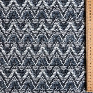 Kötött kelme jacquard Comfilia Zigzag wavy blue