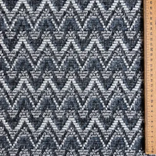 Kötött kelme jacquard Comfilia Zigzag wavy blue