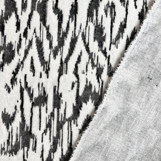 Kötött kelme jacquard Comfy Blurry Ikat grey