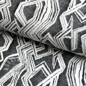 Kötött kelme jacquard Comfy Broken checks black