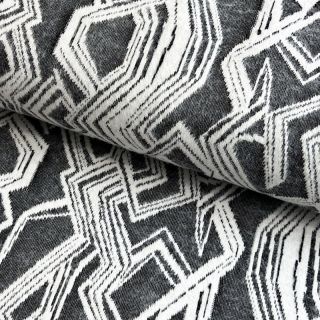 Kötött kelme jacquard Comfy Broken checks black