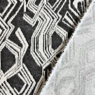 Kötött kelme jacquard Comfy Broken checks black