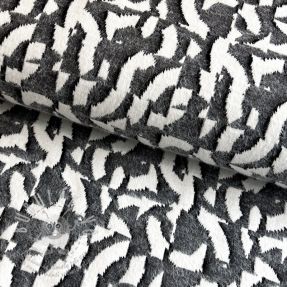 Kötött kelme jacquard Comfy Collage shapes grey