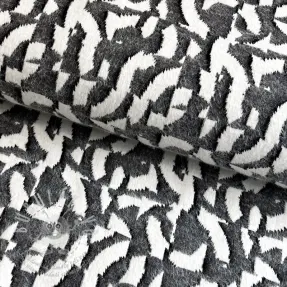 Kötött kelme jacquard Comfy Collage shapes grey
