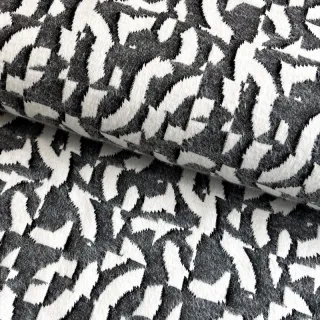 Kötött kelme jacquard Comfy Collage shapes grey