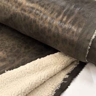 Kabát anyag Panther Glammy Teddy Lammy brown