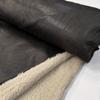 Kabát anyag Vintage Glammy Teddy Lammy grey