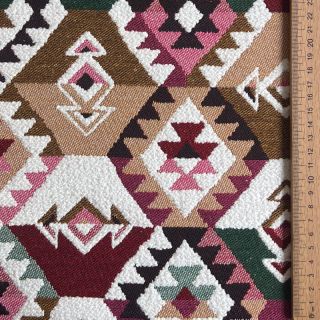 Dekorációs anyag jacquard Kilim fuchsia vert