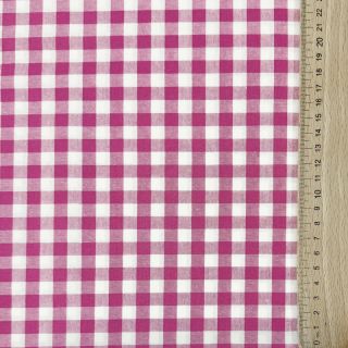 Pamutvászon Check fuchsia