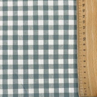 Pamutvászon Check teal