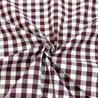 Pamutvászon Check aubergine