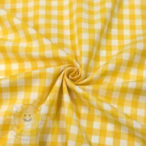 Pamutvászon Check yellow