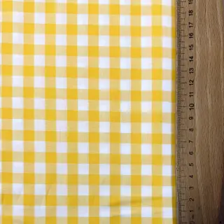 Pamutvászon Check yellow