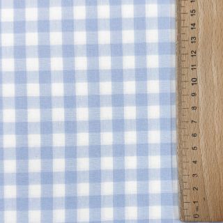 Pamutvászon Check light blue