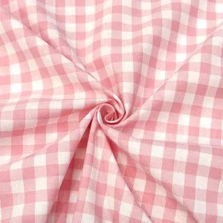 Pamutvászon Check rosa