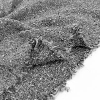 Kabát anyag PRATO wool dark grey melange