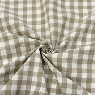 Pamutvászon Check sand
