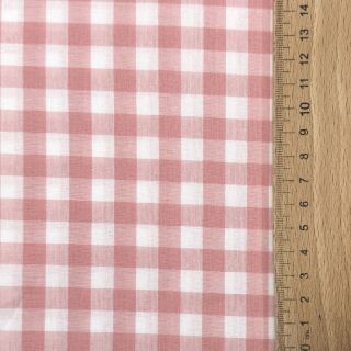 Pamutvászon Check old rose