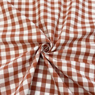 Pamutvászon Check terra