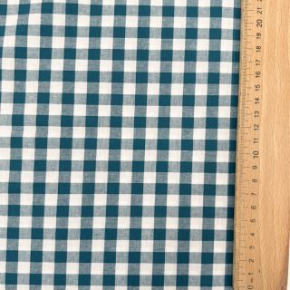 Pamutvászon Check petrol